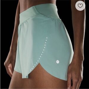 NWT Lululemon Fast and Free High-Rise Classic-Fit Split Short 3" | Sea Water | L